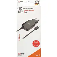2GO 797167 cargador de dispositivo móvil Universal Negro Corriente alterna Interio