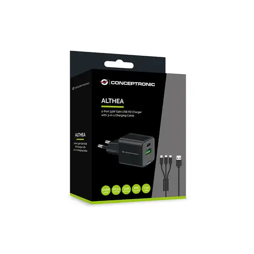 Conceptronic ALTHEA16B cargador de dispositivo móvil Universal Negro Corriente alt
