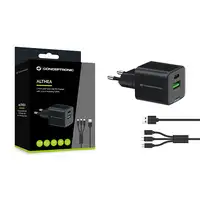 Conceptronic ALTHEA16B cargador de dispositivo móvil Universal Negro Corriente alt