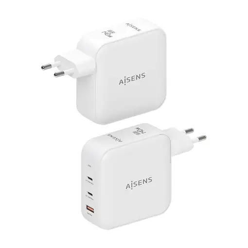 AISENS Cargador GaN 140W, 2xUSB-C PD3.1 QC4.0, 1xUSB-A QC3.0, Blanco
