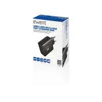 Ewent EW1330 cargador de dispositivo móvil Universal Negro Corriente alterna Carga