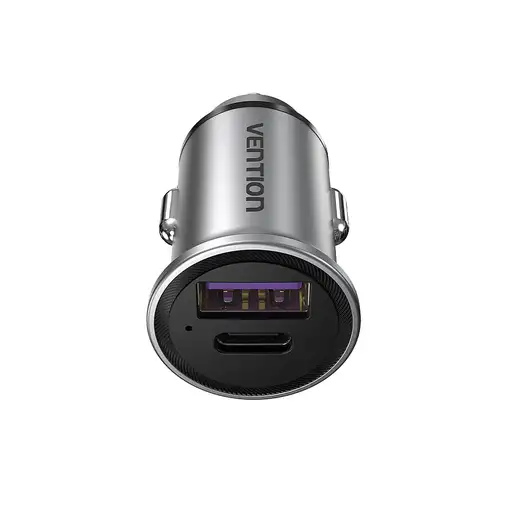 Vention Cargador de Coche FFFH0/ 1xUSB-Tipo C/ 1xUSB/ 30W