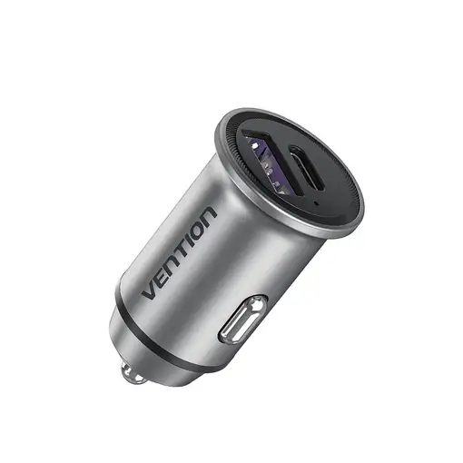 Vention Cargador de Coche FFFH0/ 1xUSB-Tipo C/ 1xUSB/ 30W