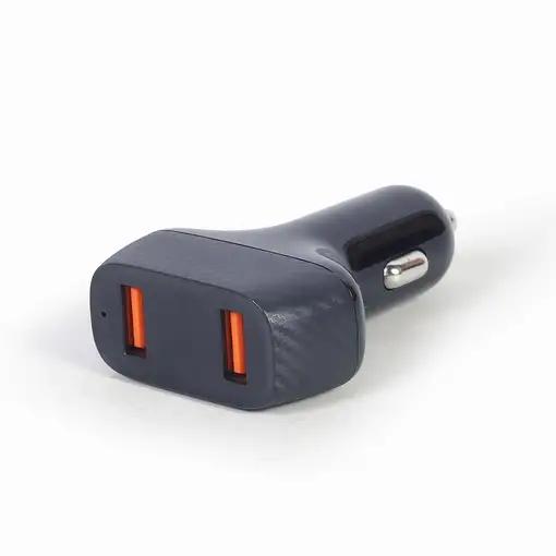 Gembird TA-U2QC3-CAR-01 cargador de dispositivo móvil Universal Negro Encendedor d