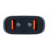 Gembird TA-U2QC3-CAR-01 cargador de dispositivo móvil Universal Negro Encendedor d