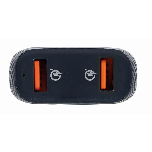 Gembird TA-U2QC3-CAR-01 cargador de dispositivo móvil Universal Negro Encendedor d