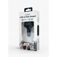 Gembird TA-U2QC3-CAR-01 cargador de dispositivo móvil Universal Negro Encendedor d