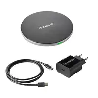 Intenso BA2 Smartphone Negro, Plata USB Cargador inalámbrico Carga rápida Interior