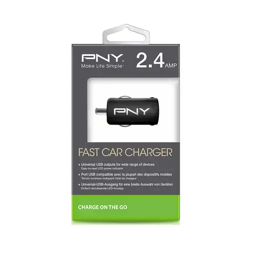 PNY P-P-DC-UF-K01-RB cargador de dispositivo móvil Universal Negro Encendedor de c