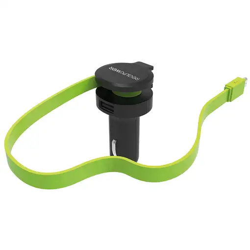 RealPower 257635 cargador de dispositivo móvil Universal Negro, Verde Encendedor d