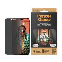 PanzerGlass ® Privacy Screen Protector iPhone 15 Pro Max | Ultra-Wide Fit w. EasyA