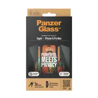 PanzerGlass ® Privacy Screen Protector iPhone 15 Pro Max | Ultra-Wide Fit w. EasyA