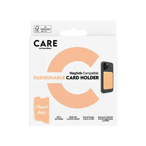 PanzerGlass CARE by ® Fashionable Card Holder Peachy iPhone funda para teléfono mó