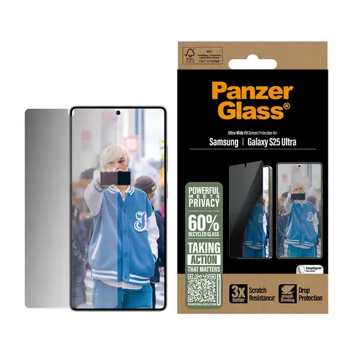 PanzerGlass ® Privacy Screen Protector Samsung Galaxy S25 Ultra | Ultra-Wide Fit P