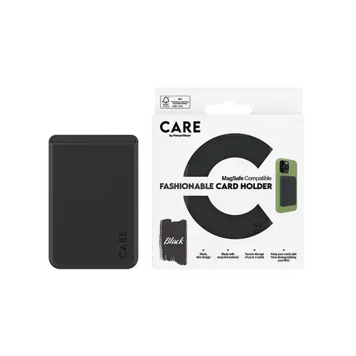 PanzerGlass CARE by ® Fashionable Card Holder Black iPhone funda para teléfono móv