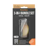 PanzerGlass ® 3-in-1 Protection Pack Samsung Galaxy S24 | Ultra-Wide Fit w. EasyAl
