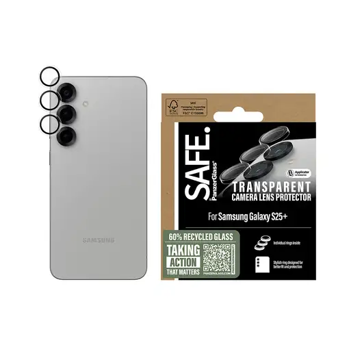 PanzerGlass SAFE. by ® Camera Lens Protector Transparent Samsung Galaxy S25+ Prote