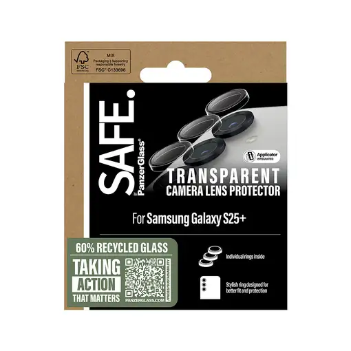 PanzerGlass SAFE. by ® Camera Lens Protector Transparent Samsung Galaxy S25+ Prote