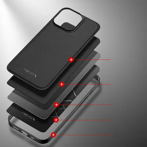 nevox 2385 funda para teléfono móvil 17,5 cm (6.9") Negro
