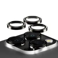 PanzerGlass ® Hoops® Black Metal Camera Lens Protector iPhone 15 Pro | 15 Pro Max