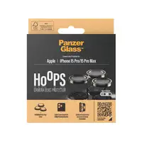 PanzerGlass ® Hoops® Black Metal Camera Lens Protector iPhone 15 Pro | 15 Pro Max