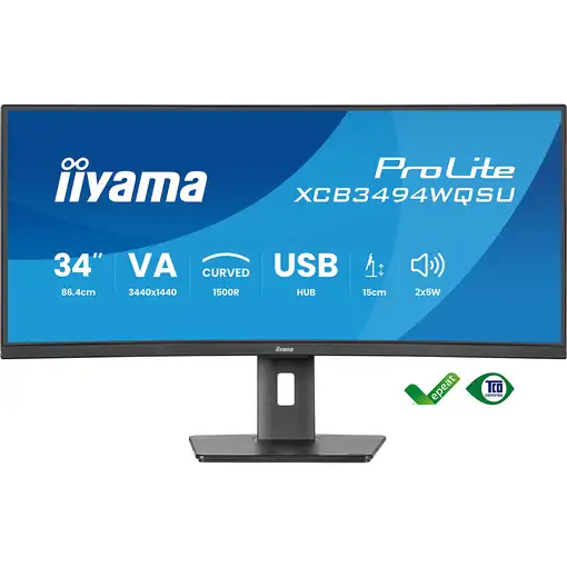 iiyama ProLite XCB3494WQSU-B1 pantalla para PC 86,4 cm (34") 3440 x 1440 Pixeles U
