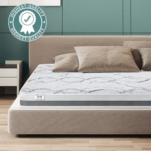 The White Stone Colchón Carbon Matrimonial K.Size 200x240 Memory|H16cm|M. in Italy