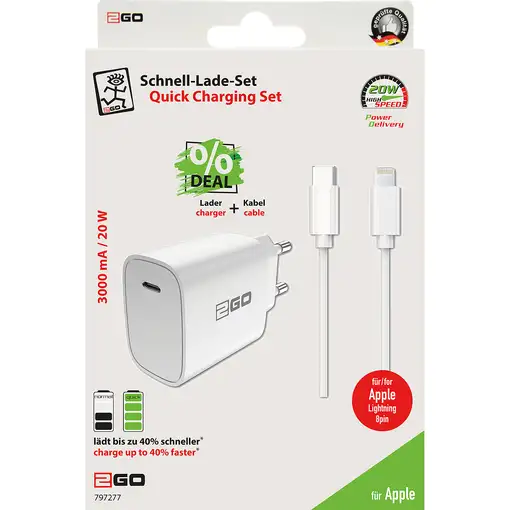 2GO 797277 cargador de dispositivo móvil Universal Blanco Corriente alterna Interi