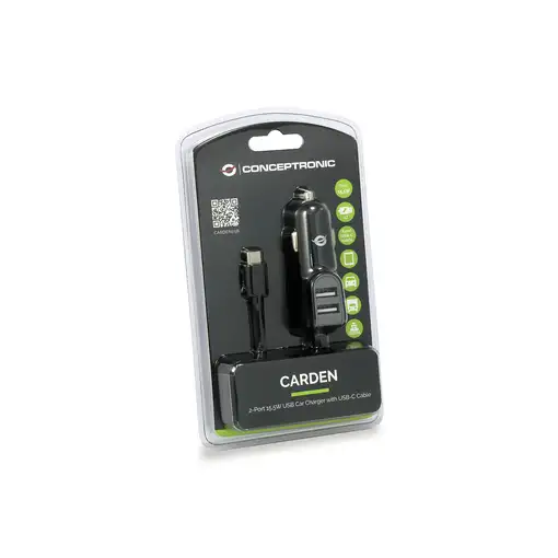 Conceptronic CARDEN05B cargador de dispositivo móvil Universal Negro Encendedor de