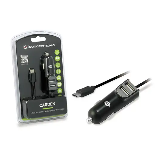 Conceptronic CARDEN05B cargador de dispositivo móvil Universal Negro Encendedor de