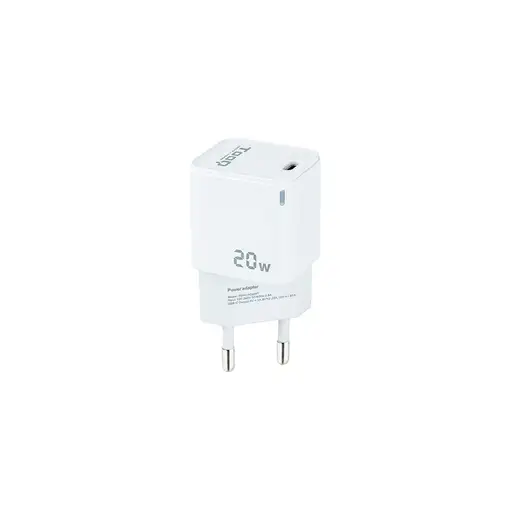 TooQ Cargador de Pared USB-C PD20W, Blanco