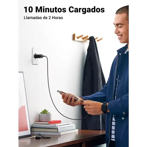 Ugreen 10191 cargador de dispositivo móvil Universal Negro Corriente alterna Carga