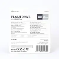 Platinet PMFE32S unidad flash USB 32 GB USB tipo A 2.0 Plata