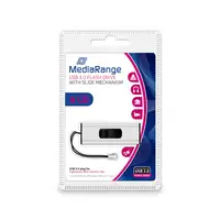 MediaRange MR914 unidad flash USB 8 GB USB tipo A 3.2 Gen 1 (3.1 Gen 1) Negro, Pla