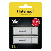 Intenso Ultra Line 2 x 64GB unidad flash USB USB tipo A 3.2 Gen 1 (3.1 Gen 1) Plat