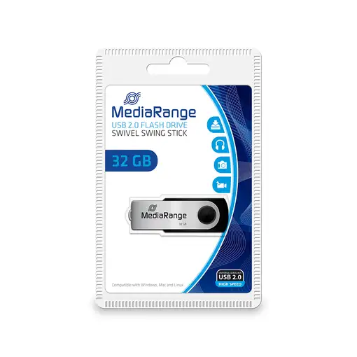 MediaRange MR911 unidad flash USB 32 GB USB Type-A / Micro-USB 2.0 Negro, Plata