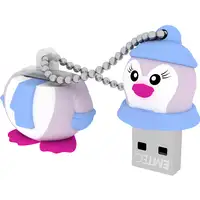 Emtec Miss Penguin unidad flash USB 16 GB USB tipo A 2.0 Azul, Púrpura, Blanco
