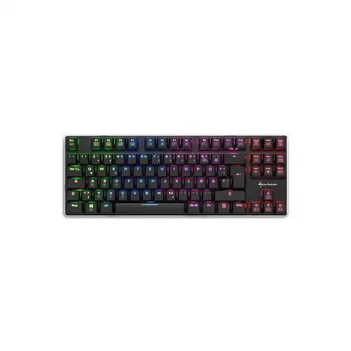 Sharkoon PureWriter TKL RGB teclado Juego USB Alemán Negro