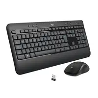 Logitech 920-008677 teclado Ratón incluido Universal USB QWERTZ Suizo Negro, Blanc