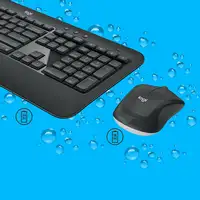 Logitech 920-008677 teclado Ratón incluido Universal USB QWERTZ Suizo Negro, Blanc