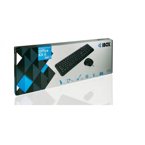 iBox OFFICE KIT II teclado Ratón incluido USB QWERTY Inglés Negro