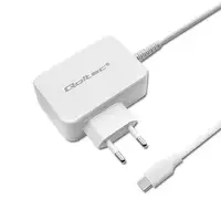 Qoltec 51039 adaptador e inversor de corriente Interior 65 W Blanco