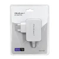 Qoltec 51039 adaptador e inversor de corriente Interior 65 W Blanco