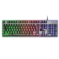 Mars Gaming MK220PT, Teclado Gaming H-Mech, FRGB Rainbow y Halo, Antighosting, Idi