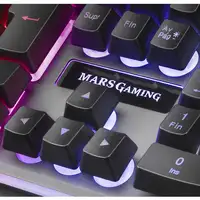 Mars Gaming MK220PT, Teclado Gaming H-Mech, FRGB Rainbow y Halo, Antighosting, Idi