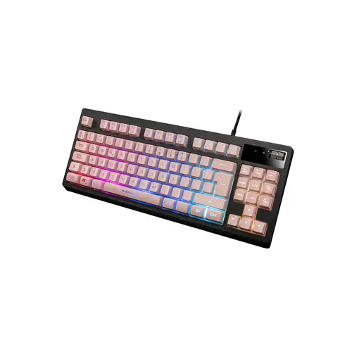 Mars Gaming MKAXPES Teclado Compacto TKL H-Mech, Iluminación RGB 9 Efectos, Reposa