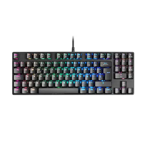 Mars Gaming MKREVOPROBES Negro, Teclado Gaming RGB Mecánico, TKL+ NUM, Switch Azul