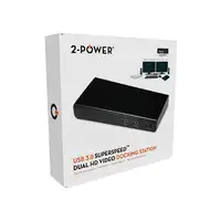 2-Power DOC0101A base para portátil y replicador de puertos Acoplamiento Negro
