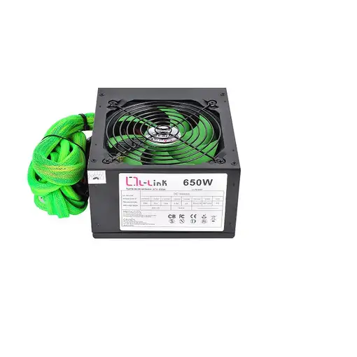 L-Link LL-PS-650 unidad de fuente de alimentación 650 W 24-pin ATX ATX Negro