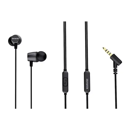 Aiwa ESTM-30BK auricular y casco Auriculares Alámbrico Dentro de oído Llamadas/Mús